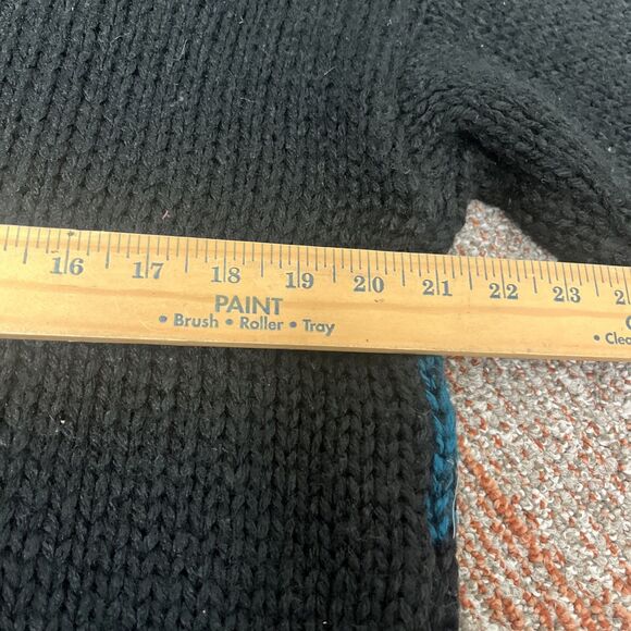 CODE ZERO Men’s Acrylic Geometric 1980’s Sweater Leather Patches Size Large - Picture 10 of 13